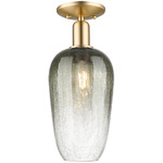 Brookhaven Flute Semi Flush Ceiling Light - Champagne Bronze / Brookhaven Slate