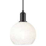 Brookhaven Globe Pendant - Matte Black / Brookhaven Opal