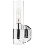 Arden Wall Sconce - Polished Chrome / Clear