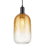 Brookhaven Cloche Pendant - Matte Black / Brookhaven Amber