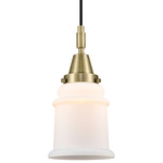 Canton 447 Pendant - Antique Brass / Matte White