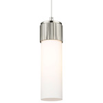 Bolivar Cord Pendant - Polished Nickel / White