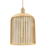 Bridal Veil 716 Pendant - Brushed Brass / Mercury