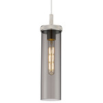 Lincoln Pendant - Satin Nickel / Light Smoke