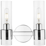 Arden Bathroom Vanity Light - Polished Chrome / Clear