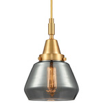 Fulton 447 Pendant - Satin Gold / Light Smoke