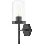 Blakeley Wall Sconce - Matte Black / Clear
