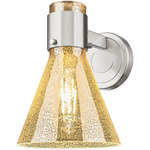 Lawton Cone Wall Sconce - Satin Nickel / Mercury