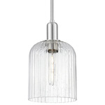 Bridal Veil Stem Hung Pendant - Brushed Satin Nickel / Seedy