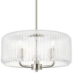 Windsor Pendant - Polished Nickel / Clear