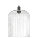 Bridal Veil 716 Pendant - Matte Black / Clear