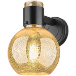 Lawton Sphere Wall Sconce - Matte Black / Mercury