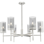 Blakeley Chandelier - Satin Nickel / Light Smoke Blakeley Chandelier - Satin Nickel / Light Smoke