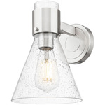 Lawton Cone Wall Sconce - Satin Nickel / Seedy