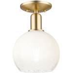 Brookhaven Globe Semi Flush Ceiling Light - Champagne Bronze / Brookhaven Opal