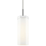 Blakeley Stem Pendant - Polished Nickel / Matte White
