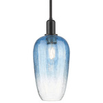 Brookhaven Flute Stem Pendant - Matte Black / Brookhaven Sapphire