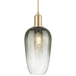Brookhaven Flute Pendant - Champagne Bronze / Brookhaven Slate