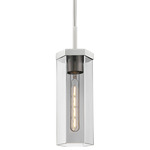 Blakeley Stem Pendant - Satin Nickel / Light Smoke