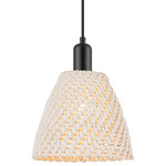 Bristol Natural Pendant - Matte Black / Natural White Fiber