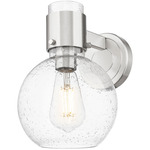 Lawton Sphere Wall Sconce - Brushed Satin Nickel / Seedy