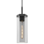 Blakeley Pendant - Matte Black / Light Smoke