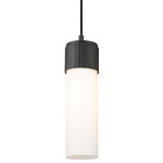 Bolivar Cord Pendant - Matte Black / White