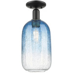 Brookhaven Cloche Semi Flush Ceiling Light - Matte Black / Brookhaven Slate