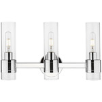 Arden Bathroom Vanity Light - Polished Chrome / Clear