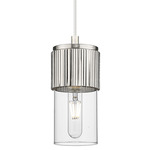 Bolivar Cord Pendant - Satin Nickel / Clear