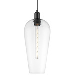 Chelsea 716 Pendant - Matte Black / Clear