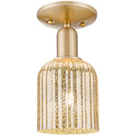 Bridal Veil Small Semi Flush Ceiling Light - Champagne Bronze / Mercury