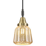 Chatham Pendant - Black / Antique Brass / Mercury