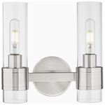 Arden Bathroom Vanity Light - Satin Nickel / Clear