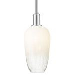 Brookhaven Flute Stem Pendant - Brushed Satin Nickel / Brookhaven Opal