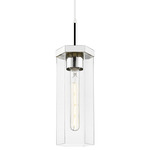 Blakeley Pendant - Polished Nickel / Clear