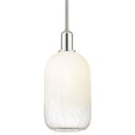 Brookhaven Cloche Stem Hung Pendant - Polished Nickel / Brookhaven Opal