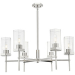 Blakeley Chandelier - Satin Nickel / Clear Blakeley Chandelier - Satin Nickel / Clear