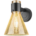 Lawton Cone Wall Sconce - Matte Black / Mercury