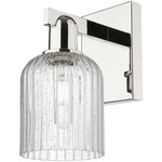 Bridal Veil Wall Sconce - Polished Nickel / Seedy