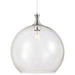 Astor Pendant - Polished Nickel / Clear