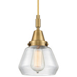 Fulton 447 Pendant - Brushed Brass / Clear