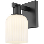 Bridal Veil Wall Sconce - Matte Black / Gloss White
