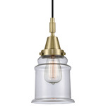 Canton 447 Pendant - Antique Brass / Clear