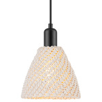 Bristol Natural Pendant - Matte Black / Natural White Fiber