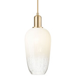 Brookhaven Flute Pendant - Champagne Bronze / Brookhaven Opal