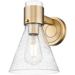 Lawton Cone Wall Sconce - Brushed Brass / Seedy