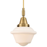 Oxford 447 Pendant - Brushed Brass / Matte White