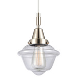 Oxford 447 Pendant - Polished Nickel / Clear