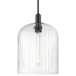 Bridal Veil Stem Hung Pendant - Matte Black / Seedy